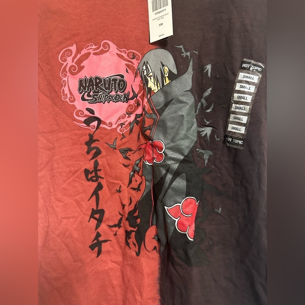 Naruto Two-Tone Graphic Tee - Red and Black Size Small - Picture 3 of 5